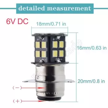 1 шт. P15D-25-3 водить мотоцикл головной светильник шарик 30 2835 лампочек SMD 6 в, 12 В, 24 В постоянного тока, Белый велосипед мото Мопед Скутер ATV светильник