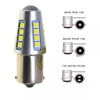 1 шт. P21W 1156 1157 BAY15D широкий диапазон напряжения неполярный 3030 21 фонарь тормоза сигнал поворота Реверсивный фонарь T20 W21W W21/5W 7440 7443