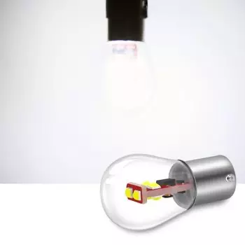 1 шт P21W лампочки для авто светодиодный BA15S 1156 удара накаливания чипы 1157 BAY15D P21/5 W светодиодный луковицы огни автомобиля о