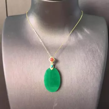 1 шт./партия, женская подвеска из серебра 925 пробы с натуральным изумрудом