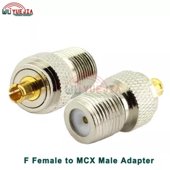 1 шт., Переходник F-MCX RF, разъем F «мама»-штекер MCX, 50 ом, радиочастотный коаксиальный разъем, латунь высокого качества
