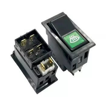 1 шт., переключатель автомобильного крана экскаватора, Модифицированная Кнопка клавишного переключателя, универсальная остановка двигателя + выключатель лампы/вентилятора/мощности/стеклоочистителя/противотуманной фары