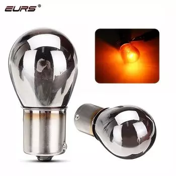 1 шт. PY21W S25 BAU15S P21W BA15S 1156 BA15D 1157 Серебристый/Хром Янтарное Стекло 12 В 21 Вт Автомобильный Задний Фонарь Стоп-сигнал указателя поворота