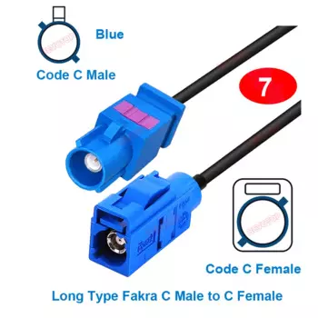 1 шт. RAL 5005 синий Fakra C мужской женский RG174 кабель GPS удлинитель антенны перемычка RF коаксиальный косичка для автомобильной GPS-навигации