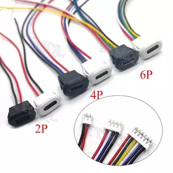 1 шт. разъем USB типа C Type-C с пряжкой для карты 2P 4P 6P гнездо 5A Высокоточный разъем для быстрого зарядного устройства Разъем 6Pin