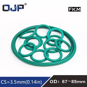 Зелёное уплотнительное кольцо FKM O-ring OJP 3,5 мм OD67/68/70/72/74/75/76/78/80/82/85 мм