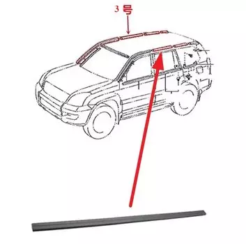 1 шт. резиновое уплотнение раковины на крышу для Land Cruiser Prado 120, уплотнение на крышу Lexus GX470 2003-2009, 7557-60030