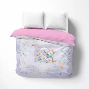 1 шт. роскошный пододеяльник покрывало одеяло/удобный чехол постельное белье 140x200 150x200 135x200 Индивидуальный размер Масляный цветок фиолетовый