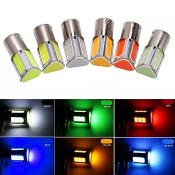 1 шт. S25 1156 светодиодный P21W BA15S 4 COB автомобильный сигнал поворота светильник задние тормоза лампы 12V 1157 BAY15D автоматической парковки Обратный лампы