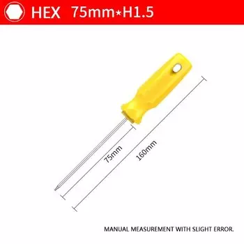 1 шт. Шестигранная отвертка с магнитной плоской шестигранной отверткой 1,5-5 мм S2 стальной шестигранный ключ болт отвертка ручные инструменты