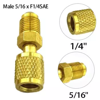 1 шт. штекер 5/16 X F1/4 SAE разъем для холодильного оборудования, быстроразъемная муфта для кондиционера, часть кондиционера для R410 R32 R22