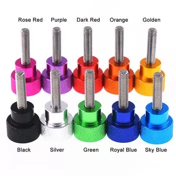 1 шт. UNC 1/4-20 резьба, алюминиевый высокоступенчатый винт для большого пальца 20x11 мм, большая рифленая головка, ручная затяжка, винт, резьба из нержавеющей стали 6-100 мм