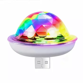 1 шт. USB Dj светодиодный бар ночник RGB Discos сценический проектор декоративный Добро пожаловать микрокристаллический шар звук вечерние атмосферная лампа