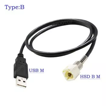 1 шт. USB-папа на 4-контактный HSD-код A/B/C/D/G/H/J/K/Z штекерный разъем LVDS-кабель Автомобильный головной блок Экран управления RCC NAC-кабель HSD к USB