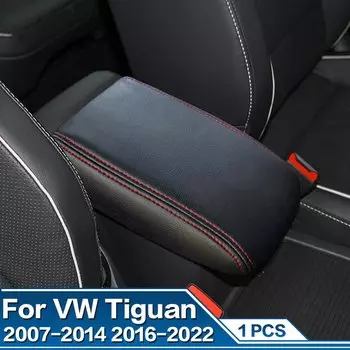 1 Шт. VW Tiguan MK1 MK2 2007-2022, Чехол Для Подлокотника Из Искусственной Кожи, Аксессуары Для Украшения Интерьера Автомобиля