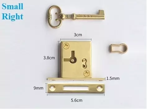 Винтажный латунный замок для ящика Преmintehdw