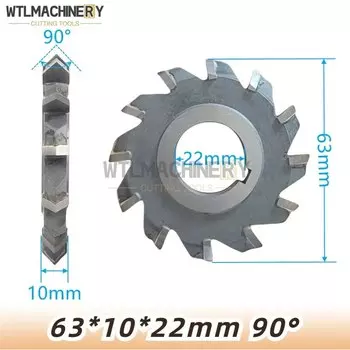 1 шт. внешний диаметр: 63 мм карбидная двойная угловая фреза V-образный паз трапециевидный паз