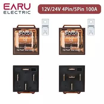 1 шт. водонепроницаемое автомобильное реле постоянного тока 12 В 24 В 100 А 4Pin 5Pin SPDT устройство управления автомобилем автомобильные реле DC 24 В высокая емкость переключения