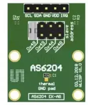1 шт., встроенный датчик температуры AS6204, разработка модуля I2C