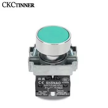 1 шт., XB2 кнопочный переключатель, встроенный в старт, диаметром 22 мм, внешний аккумулятор на 10 А/600 В, контакты переключателя