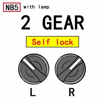 1 шт. XB5 с подсветкой, 2 рычага, 3 положения, кнопка, переключатель напряжения 220 В, 24 В, пластиковый селектор, самоблокирующийся NC с лампой 22 мм