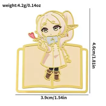 1 шт., закладка на конце аниме Beyond Journey, металлическая закладка с персонажем Furillian, школьные принадлежности, подарок на день рождения с мультяшным фанатом