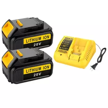 1 шт. зарядное устройство, 2 шт., 6 Ач, 5 Ач, 4 Ач и 3 Ач литиевая батарея для DeWalt 18/20 в, перезаряжаемая сменная литий-ионная батарея, аккумулятор для электроинструмента