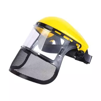 1 шт., защитная маска из ПВХ с креплением на голову, защита от брызг травы, противопыльная маска для резки, защитная маска для шляпы