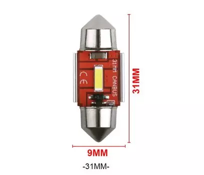 1 сверхъяркая Светодиодная лампа для автомобиля, освещение для купола C5W C10W, 31/36/39/41 мм, 12 В, белый свет для номерного знака, двери