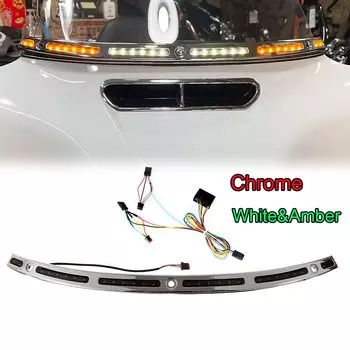 1 светодиодная накладка на лобовое стекло для моделей Harley Touring Electra Tri Glide Street Glide CVO 2014-2016 2017 2018 2019 2020 2021 2022