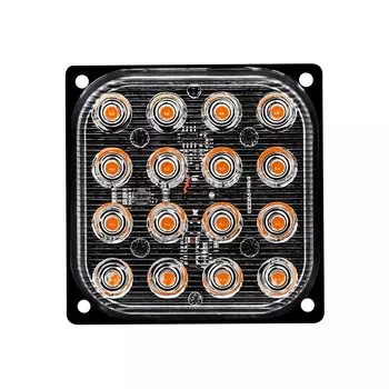 1 светодиодный стробоскоп, сигнальная лампа, Стробоскопическая решетка, фонарь для грузовика, янтарный светофор, 12 В, 24 В, светильник, квадратный боковой свет, s