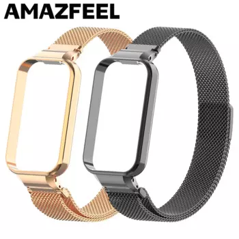 1 упаковка/10 шт. металлический магнитный ремешок для Redmi Smart Band 2 /Xiaomi Mi Band 8 активный защитный чехол для браслета аксессуары для бампера