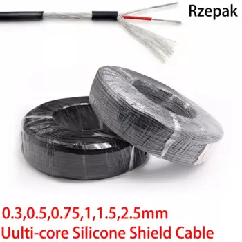 Силиконовый экранированный кабель медный 2-6 жил
