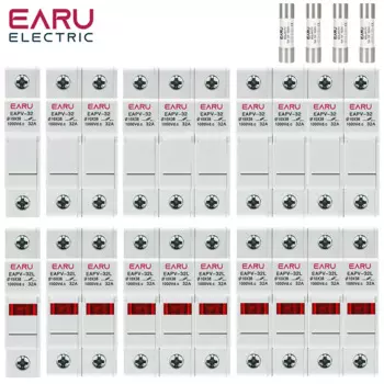 Держатель предохранителя EARUELECTRIC EAPV-32L для солнечных панелей 6A-32A 1000V