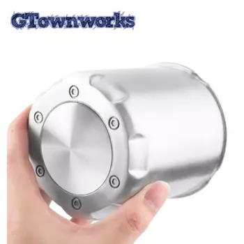 GTownworks, 1 шт., 108 мм/4,25 дюйма, алюминиевая втулка, сквозная центральная крышка колеса, центральные колпаки прицепа для обод грузовика, автоматическая нажимная сталь