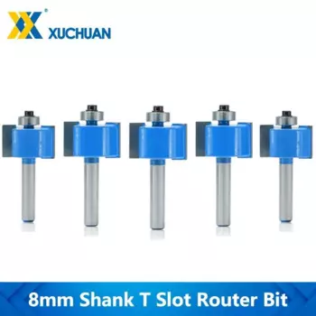 Концевая фреза с хвостовиком 8 мм, Концевая фреза для Т-образных фрез, фреза для дерева, деревообрабатывающий инструмент, 1 шт.