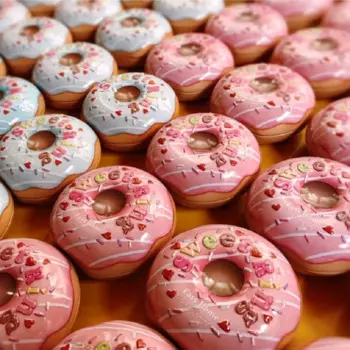 Жестяная коробка-пончик lyybx