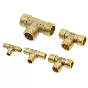 Латунный тройник для труб 1/8", 1/4", 3/8", 1/2"