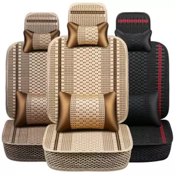 Чехол для автомобильного сиденья 1 шт., подушка для автомобильного сиденья, плетеная вручную, чехол для автомобильного сиденья из ледяного шелка, универсальная подушка для переднего сиденья автомобиля на лето