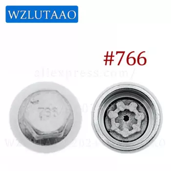 1шт. # 761 - # 770, противоугонный винт для автомобильных шин, инструмент для снятия торцевого ключа, инструмент для разборки, втулка для ключа для комплекта для ремонта Skoda