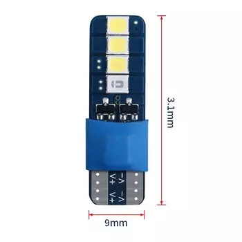 1X Canbus T10 W5W 8SMD 2835 чипы для салона автомобиля, лампа для чтения, гирлянда, автомобильная купольная лампа без ошибок, супер яркий синий 12 В