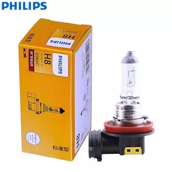 1X галогеновая лампа Philips Vision H8 12V 35W PGJ19-1 12360C1 + 30% более яркий оригинальный светильник Противотуманные фары дневные фары лампы OEM качество автоматическая головная лампа