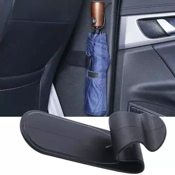 1x многофункциональный автомобильный крючок для зонта, Многофункциональная вешалка для зонта на сиденье, крепежная стойка, держатель, крючок, автомобильный зажим