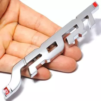 1x модная спортивная эмблема, значок на багажник автомобиля, наклейка на крыло, авто гоночная наклейка, декор, серебристый, черный, аксессуары