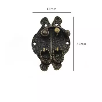 1x замок под старину, замок с застежкой из бронзы/золота для шкатулки, застежка для шкатулки, застежка для чемодана, фурнитура для мебели