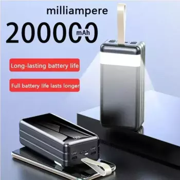 200000 mAh Power Bank 4, супер быстрая зарядка через USB, портативное зарядное устройство, внешний аккумулятор с цифровым дисплеем для IPhone Samsung