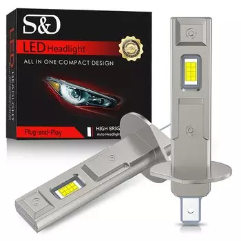 20000LM H1 H3 Светодиодная лампа для фар Mini Canbus H1 Светодиодная лампа 120 Вт CSP для автомобильных фар Безвентиляторный свет Автодиодные противотуманные фары 12 В 6000 К