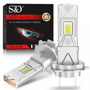 20000LM H7 Светодиодная лампа для фар Canbus H7 Мини-размер Дизайн Беспроводная для автомобильной лампы CSP 7035 Чип Plug&Play 6500K Белый 12 В