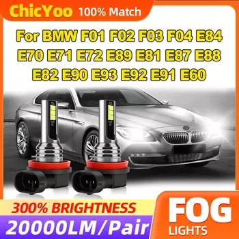 20000LM Светодиодные противотуманные фары 60W Противотуманные фары 12V 6000K Для BMW F01 F02 F03 F04 E84 E70 E71 E72 E89 E81 E87 E88 E82 E90 E93 E92 E91 E60