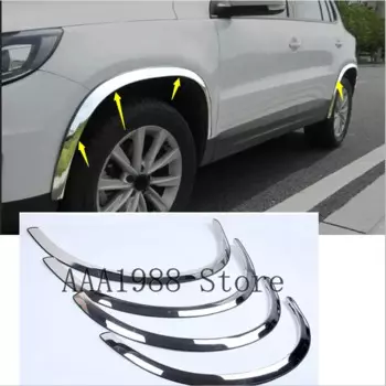 2009 2010 2011 2012 2013 2014 2015 2016 Стайлинг автомобиля для Volkswagen Tiguan, накладка на колесо автомобиля из нержавеющей стали, накладка на брови